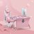 Autofull Silla De Juegos Rosa Pu De Cuero De Respaldo Alto E