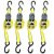 Ratchet Sujeción De Carga – 4 Pack – 1 Pulgada – 15 Pies – 5