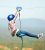 Hearthsong 150′ Blue Backyard Zipline Kit De Niños Tiene Cap