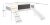 Donco Twin Art Play Junior Low Loft, Lavado Blanco Y Gris Os