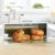 Mdesign Metal Bread Box Bin Con Base De Vidrio, Plástico De