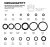 Surtido Kit Bolet O-ring Set 225 Pcs 18 Tamaño Caucho Nitril