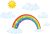 Viiry Del Arco Iris Pegatinas De Pared, Con Nubes De Etiquet