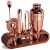 Mixology Camarero Kit: 10 Piezas Barra De Cobre Conjunto Con