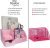 Organizador De Escritorio Rosa, Acrílico, Con Cajón, 9 Compa