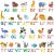 Decowall Dw-1614 Colorido Animal Del Alfabeto De Abc Kids Ad