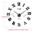 Reloj Gigante De Pared Decorativo 3d Número Romano, Negro