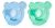 Philips Avent Soothie Chupete, 3 Meses, Verde / Azul, Forma