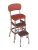 Cosco Silla Retro Contador / Taburete De Paso, Rojo