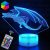 Luces De Noche De Dragón, Lámpara Led De Ilusión Óptica 3d C