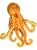 Pulpo De Peluche De 13,5 Pulgadas Por Fiesta (1 Pieza). Los