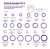 Surtido Kit Bolet O-ring Set 270 Pcs 18 Tamaño Caucho Nitril