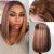 Julia Pelo Destacado Ombre Rubio Bob Pelucas Cabello Humano