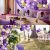 129pcs Púrpura Hincha Garland Arco Kit, Luz Púrpura En Oro B
