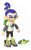 Mundo De Nintendo Inkling Boy Con La Figura De Acción De Bla