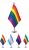Gentlegirl.usa Bandera De Mesa De Arco Iris Lgbt Stick Peque