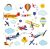 Aviones Vintage Nursery Niños Habitación Pelar Y Pegar Arte