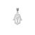 Dije Mano Fátima Plata 925+cadena Plata 925 Amuleto Hamsa