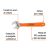 Llave ajustable (perico) 15 Pulgadas cromada mango de PVC Marca Truper Color