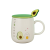 Taza Cerámica Aguacatin Divertida Regalo San Valentín 400 Ml Cuchara de Aguacate y Tapa